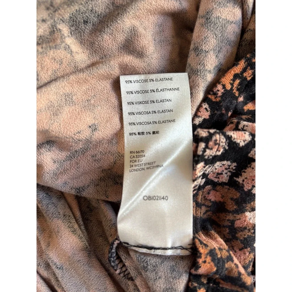 Free People Heartbeats Floral Mini Dress Long Balloon Sleeve Black Dark Academia